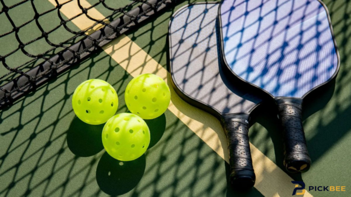 pickleball là môn gì và hình ảnh người chơi pickleball trên sân