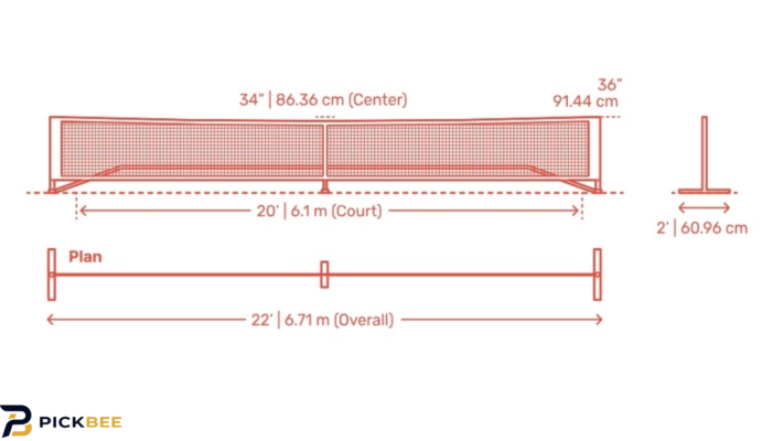 lưới pickleball tiêu chuẩn dùng cho thi đấu