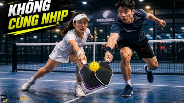 Lỗi khi đánh đôi pickleball do đứng sai vị trí